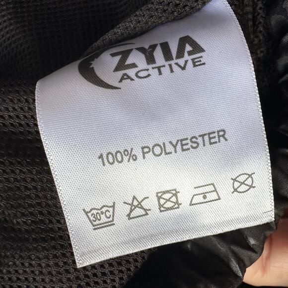 ZYIA Active Leopard Print Windbreaker Jacket Hoodie Full Zip Pockets Outdoors - Picture 4 of 9